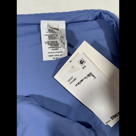 NWT $58 Becca Loreto‎ Ribbed Bikini Bottoms in Mist Blue [SZ XL ] - Picture 7 of 12